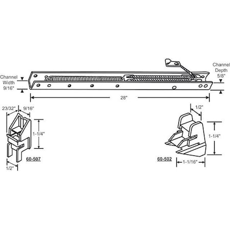Strybuc 28in Window Channel Balance 60-273-2
